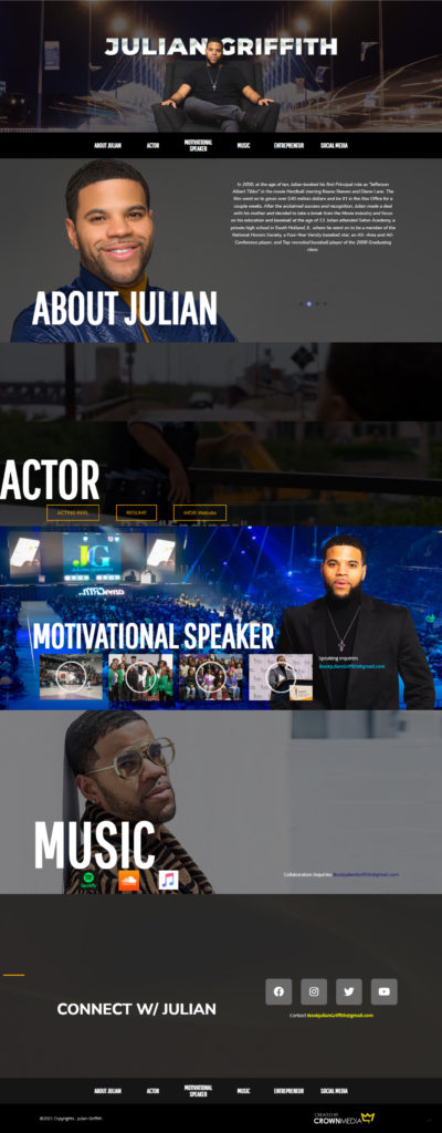 actor singer speaker web design